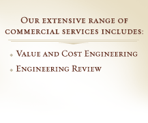 Commercial Development and Construction Services Include Value and Cost Engineering Review